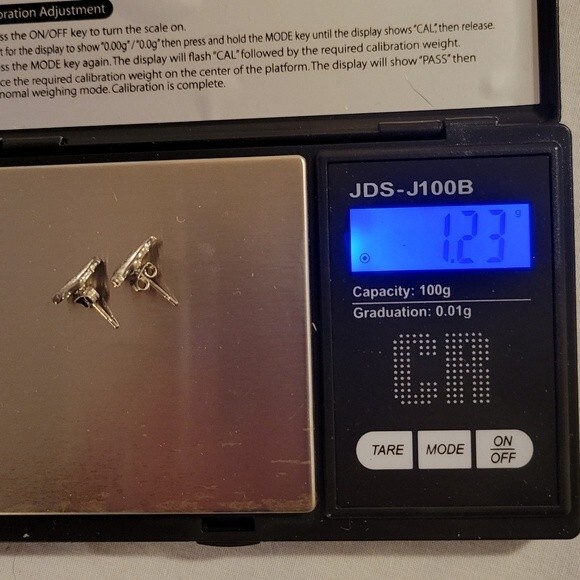 Silver Toned Small Leaf Post Earrings - Picture 4 of 4